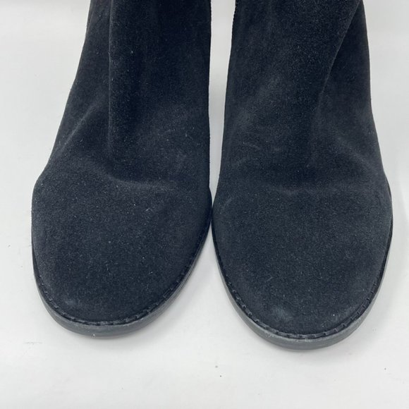 Alex Marie Womens Black Suede Leather Buckle Accent Side Zip Bootie Size 9.5 - Picture 4 of 11